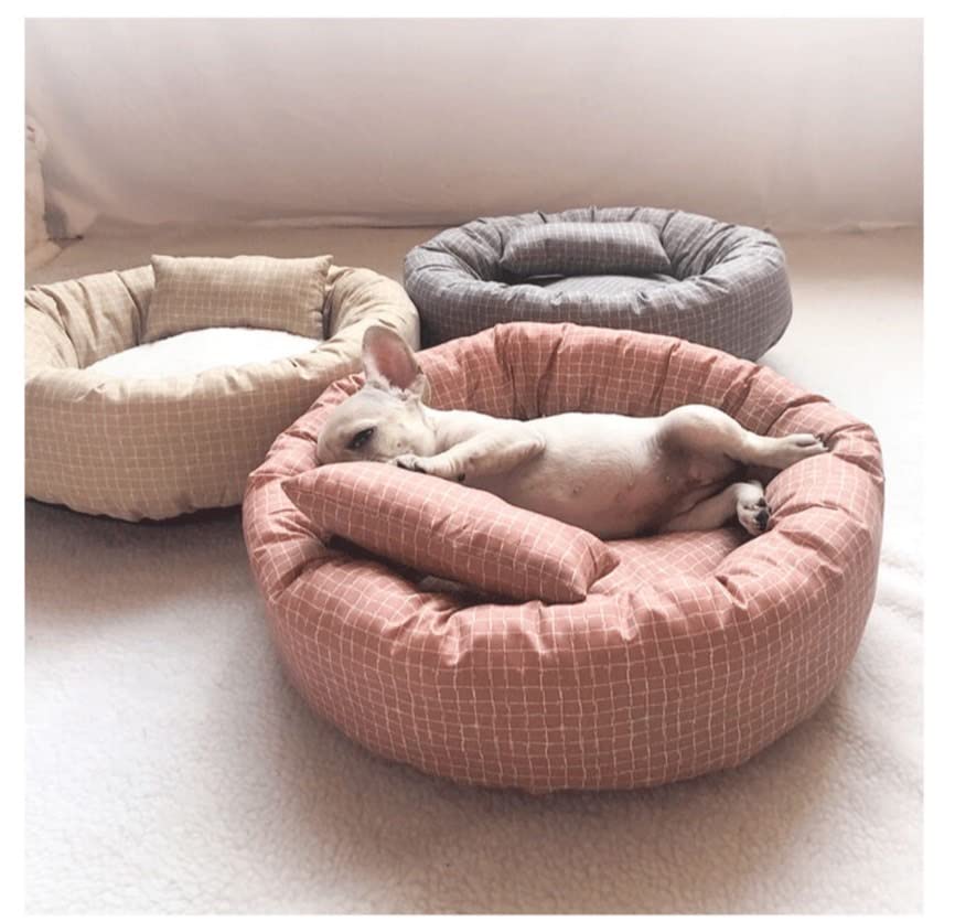 ❤Ｍサイズ❤dop タンバリン⚮̈ ペットベッド ■グレー✕ピンク■ ❤Mサイズ❤dop タンバリン⚮̈ ペットベッド □グレー✕ピンク□